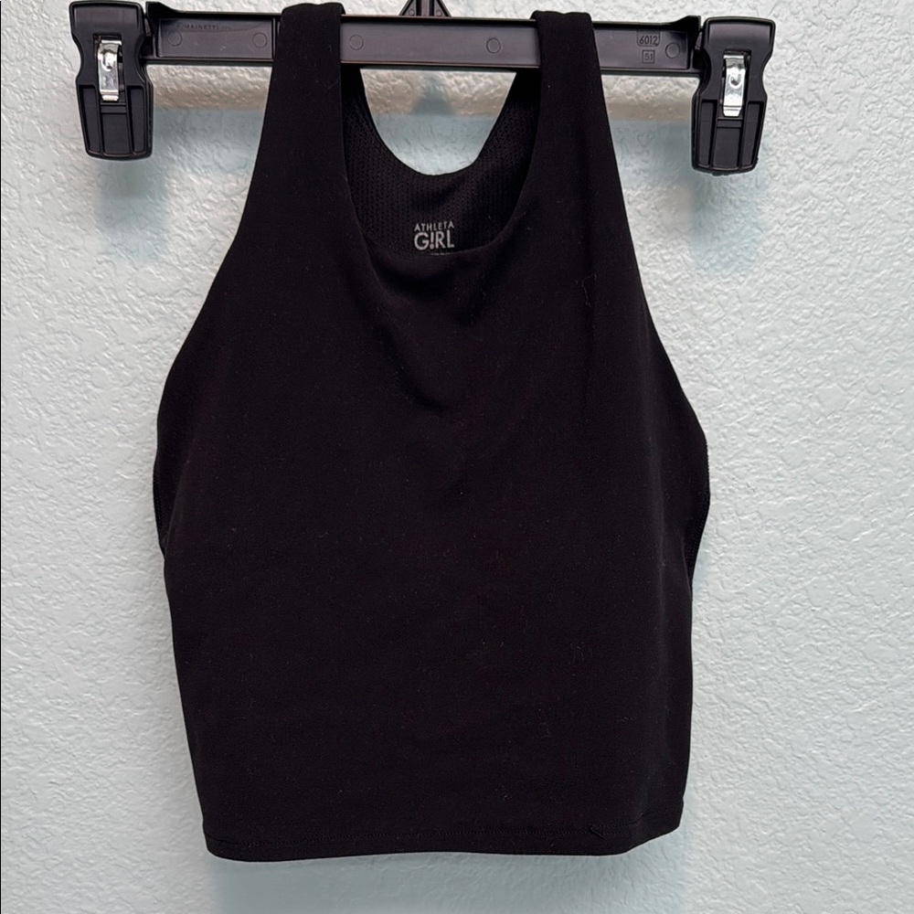 Athleta girl Black Fitted Crop Tank Top